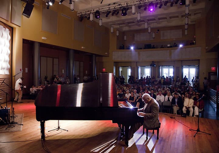 Ellis Marsalis playing the piano at the Ellis Marsalis Center for Music